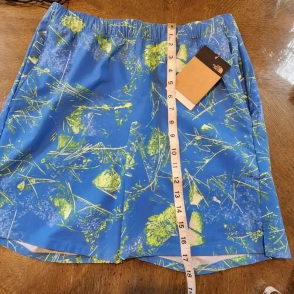 The North Face Flash Dri Men's Wander Swim Shorts‎ Small Blue Green Standard Fit